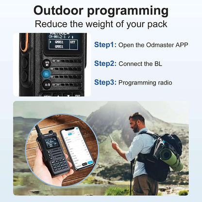 H8 5W Dual Band GMRS Radio for Outdoor Family & Business Communication – Portable License-Required Handheld Transceiver with NOAA Weather Alerts, CTCSS/DCS Privacy Codes, Channel Scan, Voice-Activated VOX, Group Call,  Fast Charging, Compatible Interoperable Two-Way Walkie Talkie for Hunting, Hiking, Camping, Emergency Response, Security, Marine, Construction, Event Management, Retail, School, Church, Hospitality and Vehicle Fleet Dispatch, OEM Programming, Rugged Shockproof Design, Belt Clip, Earpiece, Mul
