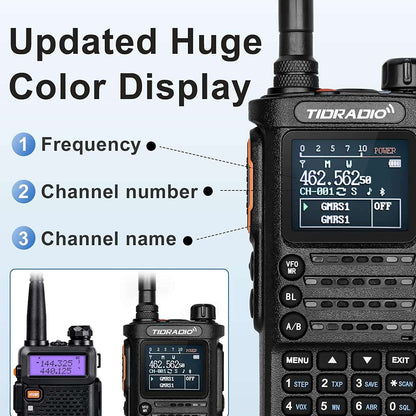 H8 5W Dual Band GMRS Radio for Outdoor Family & Business Communication – Portable License-Required Handheld Transceiver with NOAA Weather Alerts, CTCSS/DCS Privacy Codes, Channel Scan, Voice-Activated VOX, Group Call, , High-Gain Antenna, USB-C Fast Charging, FRS & MURS Compatible Interoperable Two-Way Walkie Talkie for Hunting, Hiking, Camping, Emergency Response, Security, Marine, , Event Management, Retail, School, Church, Hospitality and Vehicle Fleet Dispatch, OEM Programming, Rugged Shockp