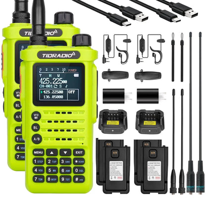 TIDRADIO H8 Plus Ham GMRS Unlocked Radio Handheld, Bluetooth-Headphone-connectable, AM, FM, UHF, VHF, NOAA, SMS