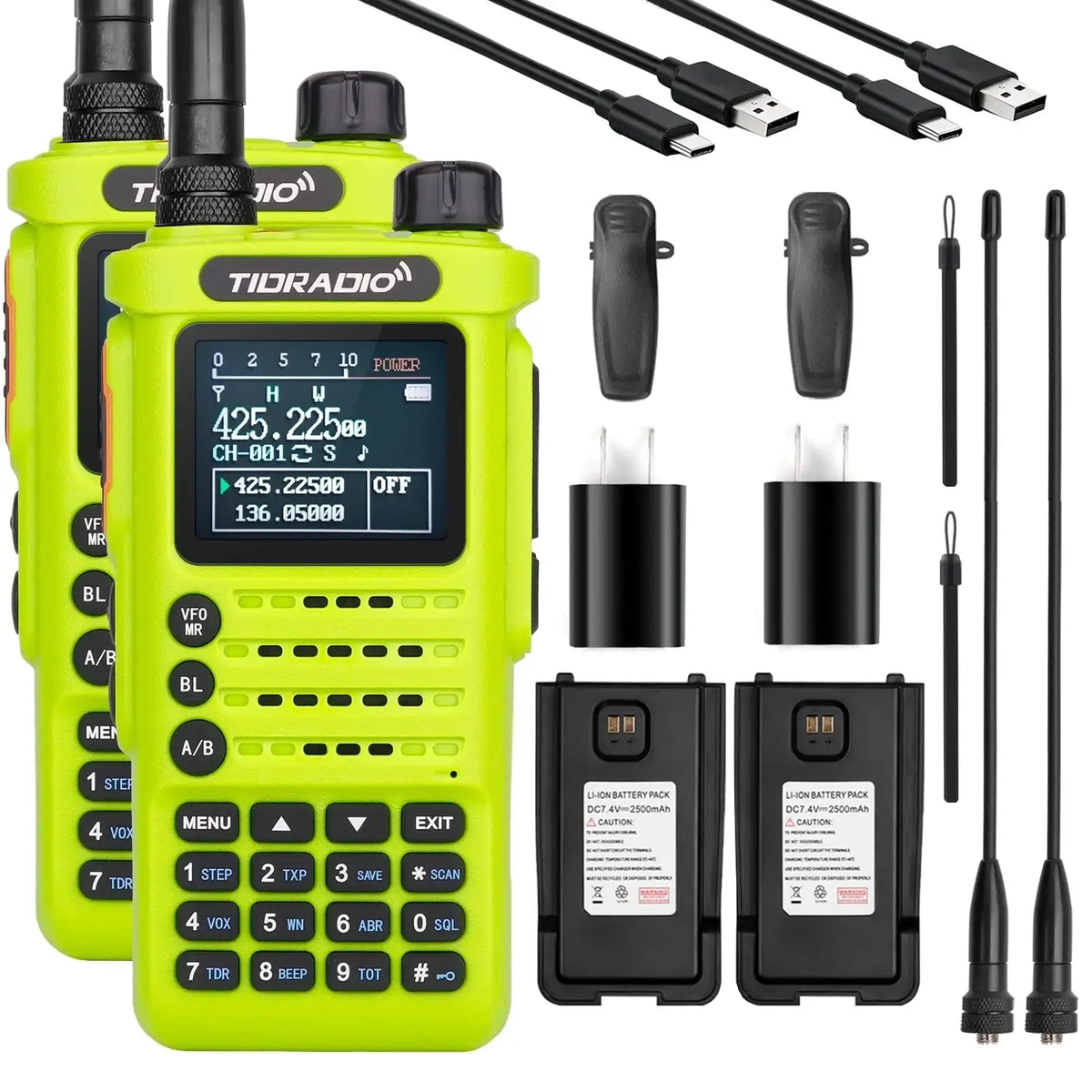TIDRADIO H8 Plus Ham GMRS Unlocked Radio Handheld, Bluetooth-Headphone-connectable, AM, FM, UHF, VHF, NOAA, SMS