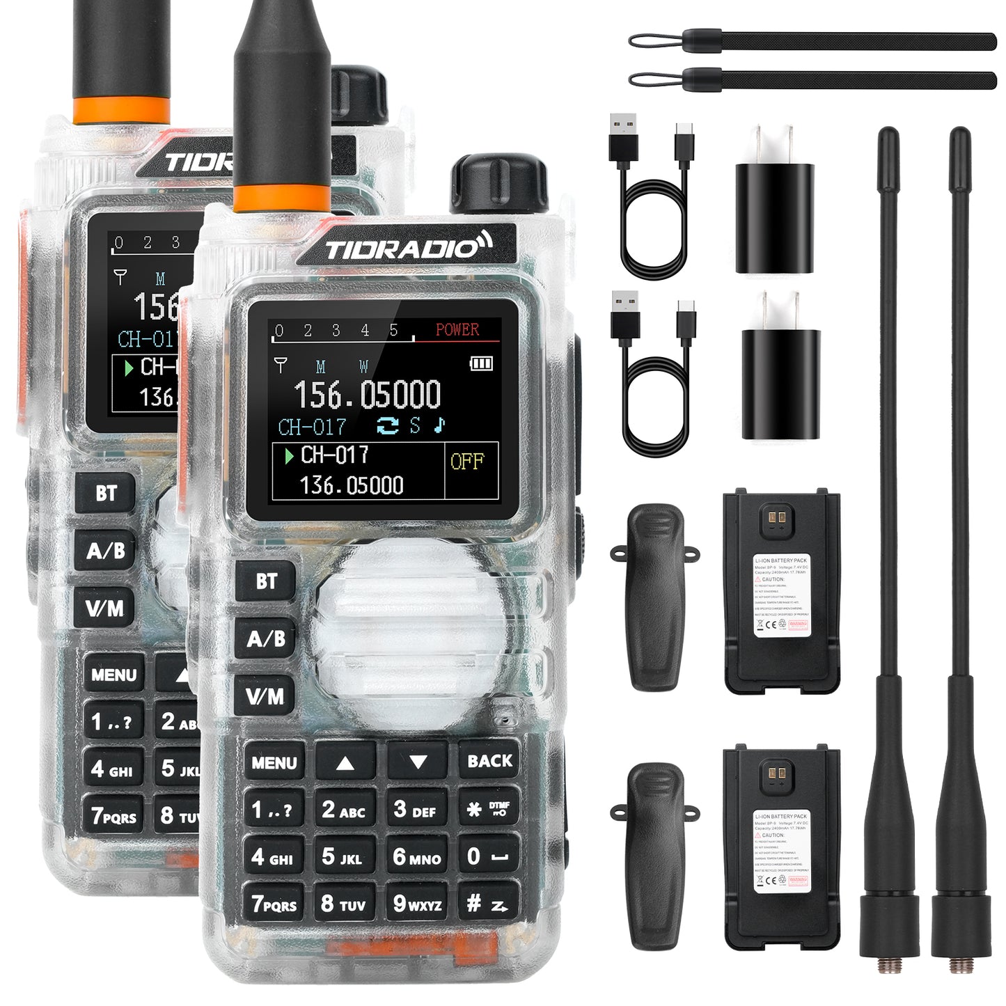 TIDRADIO TD H9 Walkie Talkie  Ham GRMS Unlocked 10W UHF VHF APRS GPS Spectrum Analyzer 128MB Memory SMS Texting Bluetooth Long Range Programmable