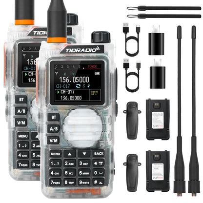 TIDRADIO TD H9 Walkie Talkie  Ham GRMS Unlocked 10W UHF VHF APRS GPS Spectrum Analyzer 128MB Memory SMS Texting Bluetooth Long Range Programmable