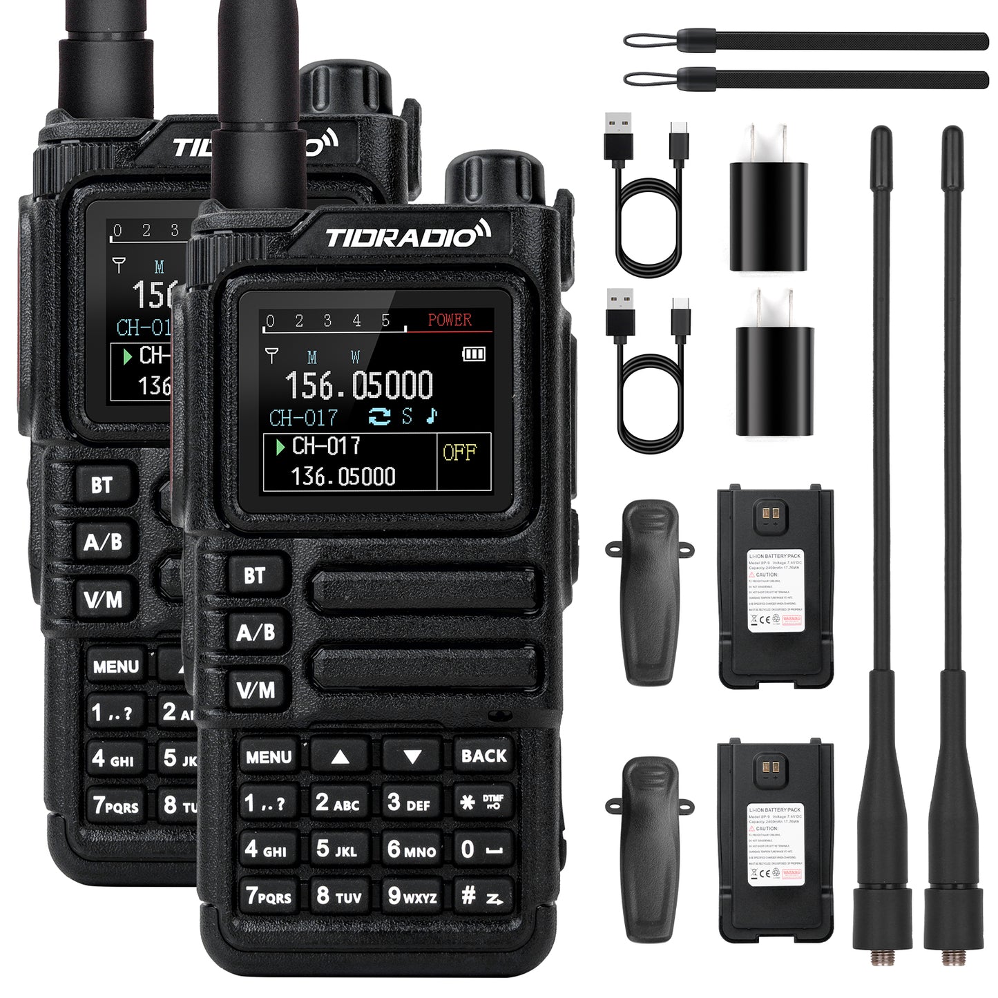 TIDRADIO TD H9 Walkie Talkie  Ham GRMS Unlocked 10W UHF VHF APRS GPS Spectrum Analyzer 128MB Memory SMS Texting Bluetooth Long Range Programmable