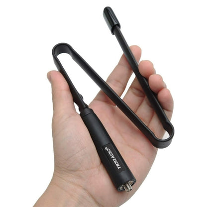 TIDRADIO Ham Radio High Gain Soft Whip Foldable CS Tactical Antenna, VHF/UHF 18.8-inch 144/430MHz for BaoFeng F8HP Pro UV-21R UV-17R UV-5R TD-H3 TD-H8 5RM K5Plus Radio Accessories