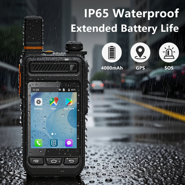 TIDRADIO TD-G860 PoC Walkie Talkie, Android 7.1 Public Network Radio, 4G LTE/Wi-Fi, 2.8" Touchscreen, Dual SIM, GPS & SOS, Dual Camera for Photo & Video, IP65 Waterproof, NFC, Bluetooth, 1GB+8GB, Supports Video Calling & Zello