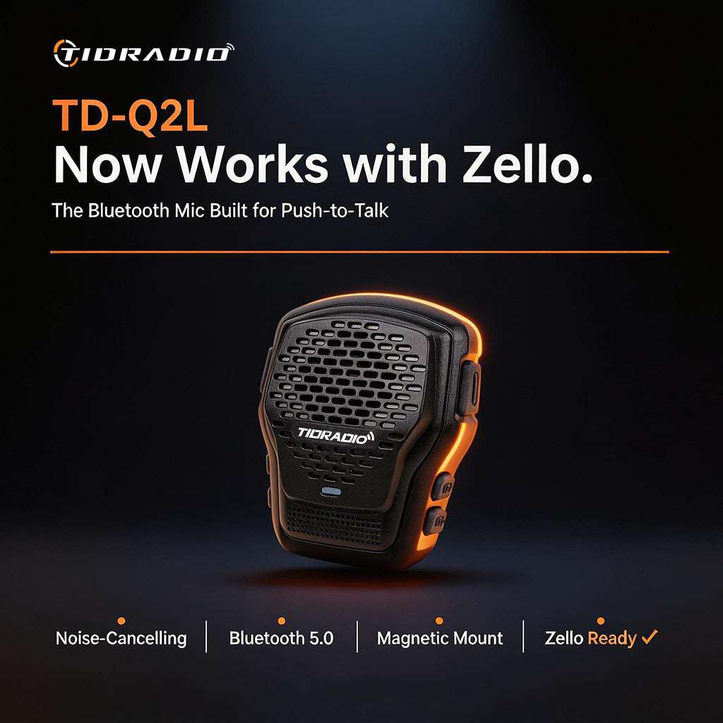 TD-Q2L Bluetooth Noise-Cancelling Magnetic  Mic for Zello, TD-H3 Plus & TD-H9