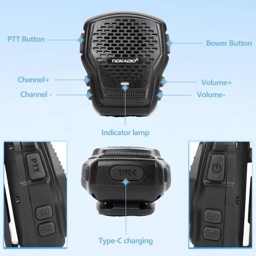 Bluetooth Noise-Cancelling Magnetic  Mic for TD-H3 Plus & TD-H9
