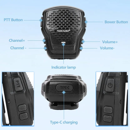 Bluetooth Noise-Cancelling Magnetic  Mic for TD-H3 Plus & TD-H9
