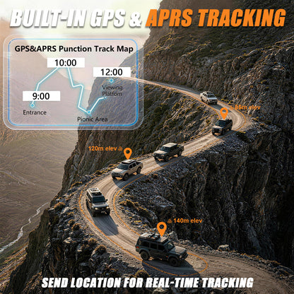 TIDRADIO TD-638 10W IP67 Waterproof Long Range Ham Radio GPS APRS Bluetooth APP Programming UHF VHF GMRS Walkie Talkie
