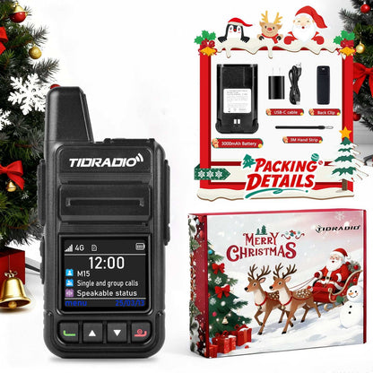 TD-G18 Global PTT Unlimited Range Walkie Talkies 4G PoC Radio with SIM Card Christamas Gift Box