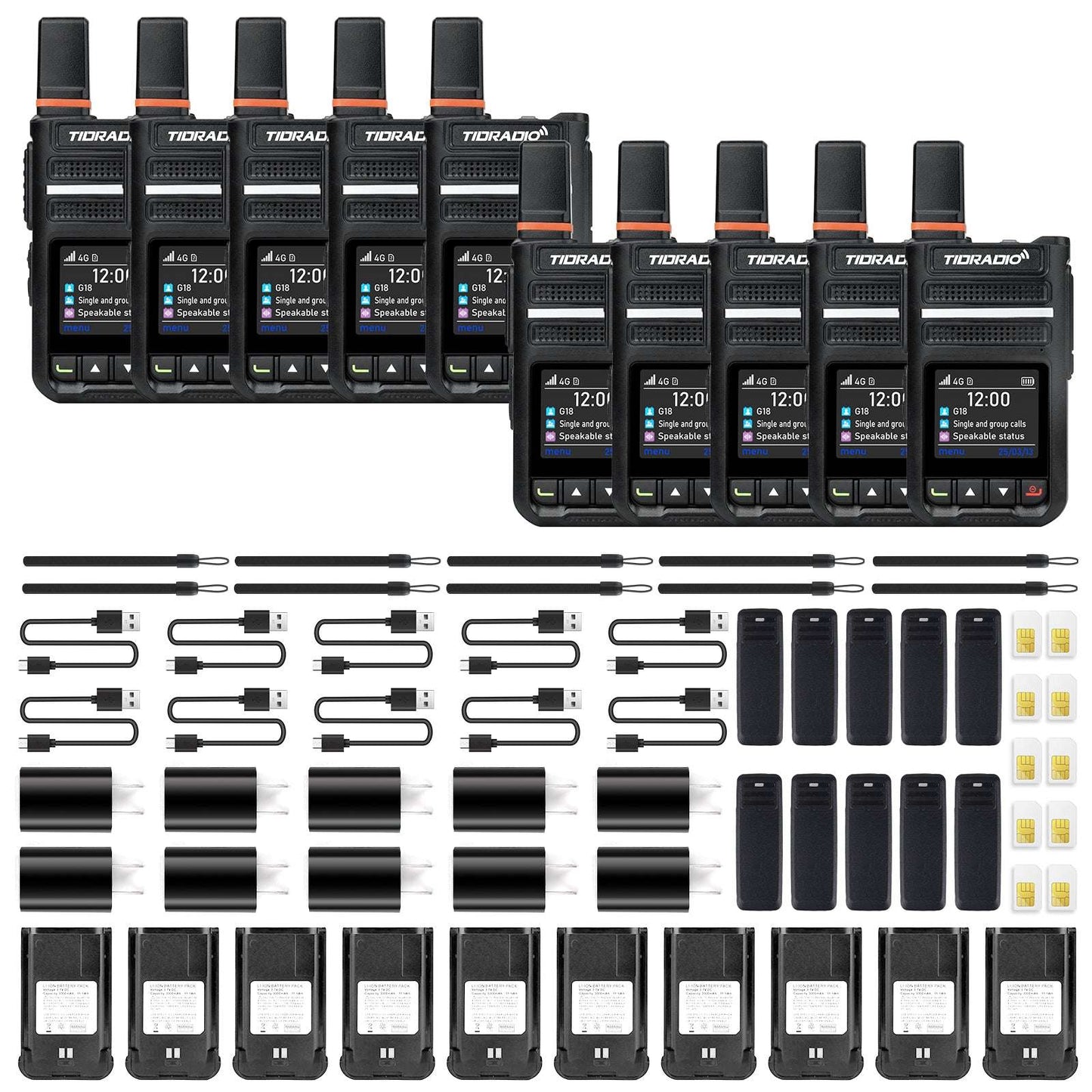 TD-G18 Global PTT Unlimited Range Walkie Talkies 4G PoC Radio with SIM Card