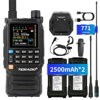 TIDRADIO TD-H3 Plus 5W High Power Ham GMRS Unlocked Receiver Global Repeater Bluetooth Air Band Long Range Wireless Programming AM FM airband  Wireless  Portable Radio with Upgradable firmware