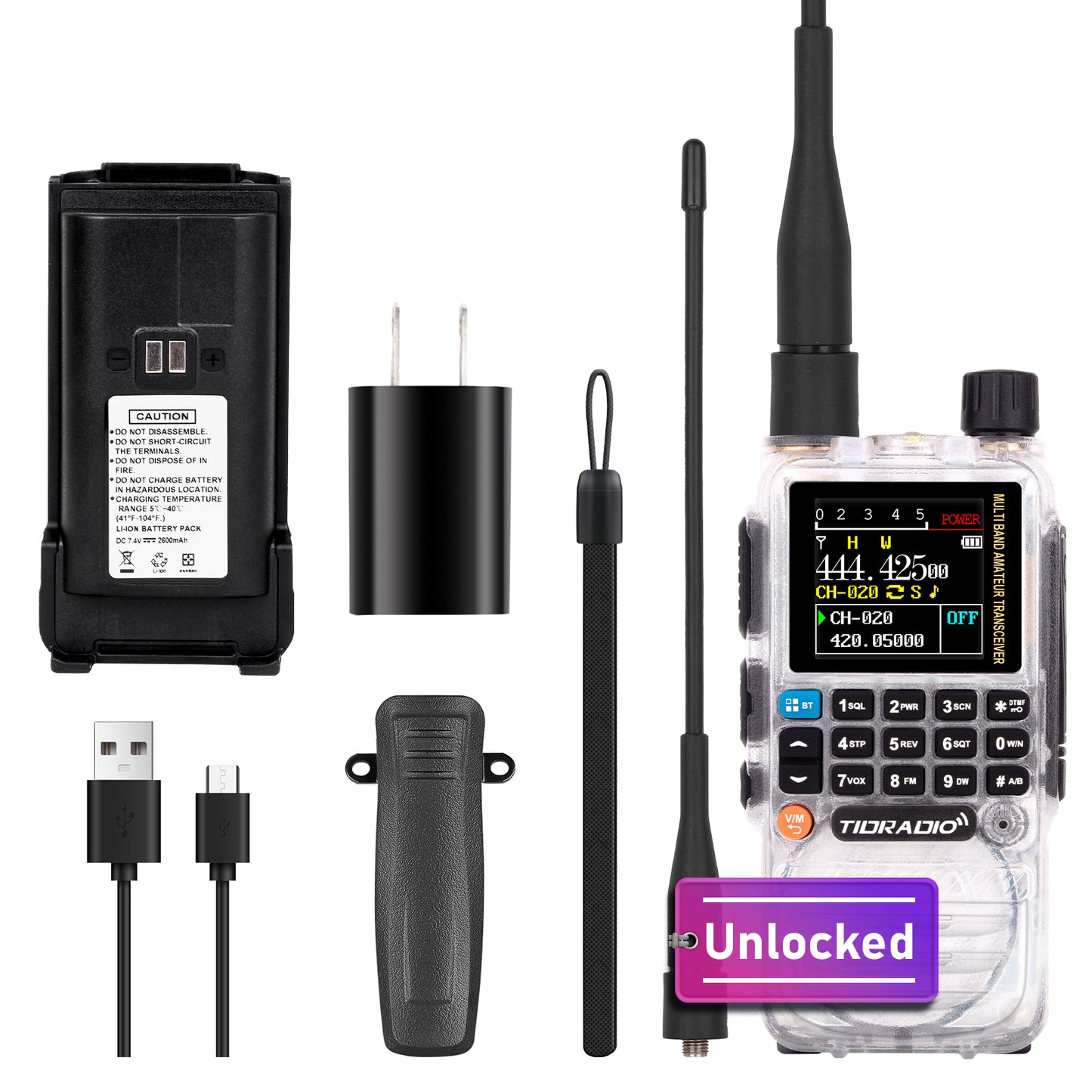 TIDRADIO TD-H3 Analog Ham & GMRS Unlocked Dual Band Handheld Transceiver – VHFUHF Long Range Portable Two-Way Amateur Radio for Preppers, Hikers & Outdoor Survival, Programmable Multi-Band Walkie Talkie with NOAA Weather Scanner, FMAM, DTMF, Channel Scan, FCC Licensed Emergency Communication Kit (Type-C Fast Charge, Wireless Programming(support open source)
