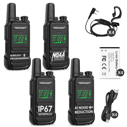 TD-M11 Plus IP67 Waterproof 2W AI Bluetooth Walkie Talkies 400–480MHz FRS/PMR446