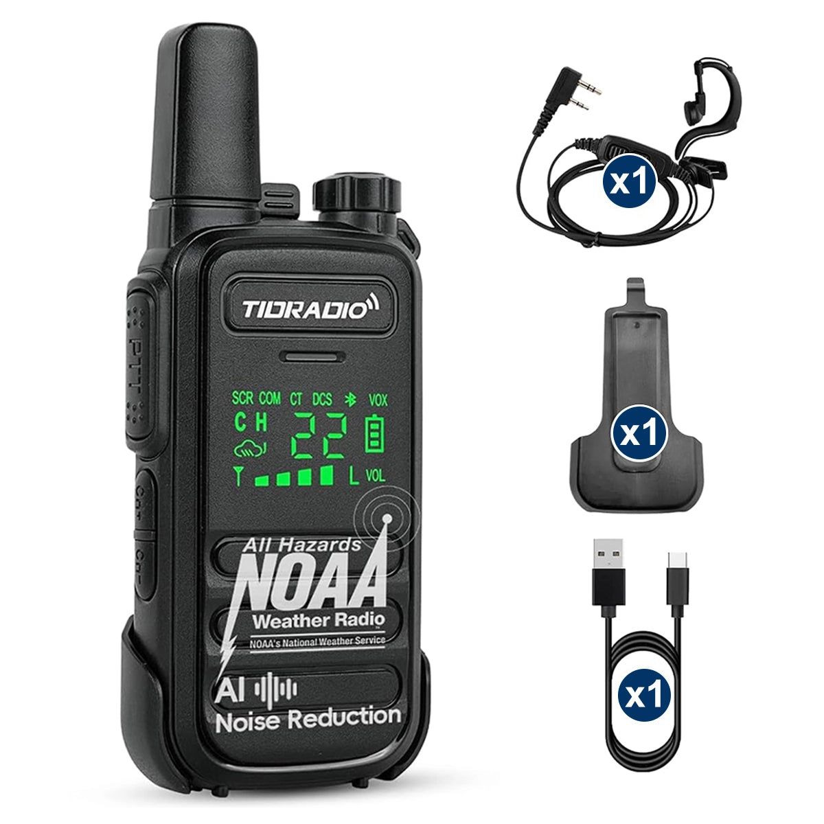 TD-M11 Plus IP67 Waterproof 2W AI Bluetooth Walkie Talkies 400–480MHz FRS/PMR446