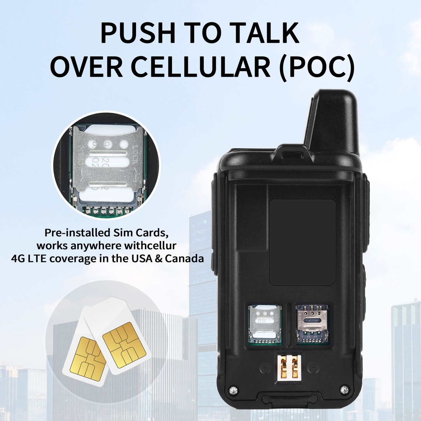 TIDRADIO TD‑M15 Global Cat‑1 POC Radio with 1‑Year SIM Card – 4G LTE Walkie Talkie, 5000‑Mile Long‑Range IP67 Waterproof PTT Radio for Hiking, Camping & Outdoor Security