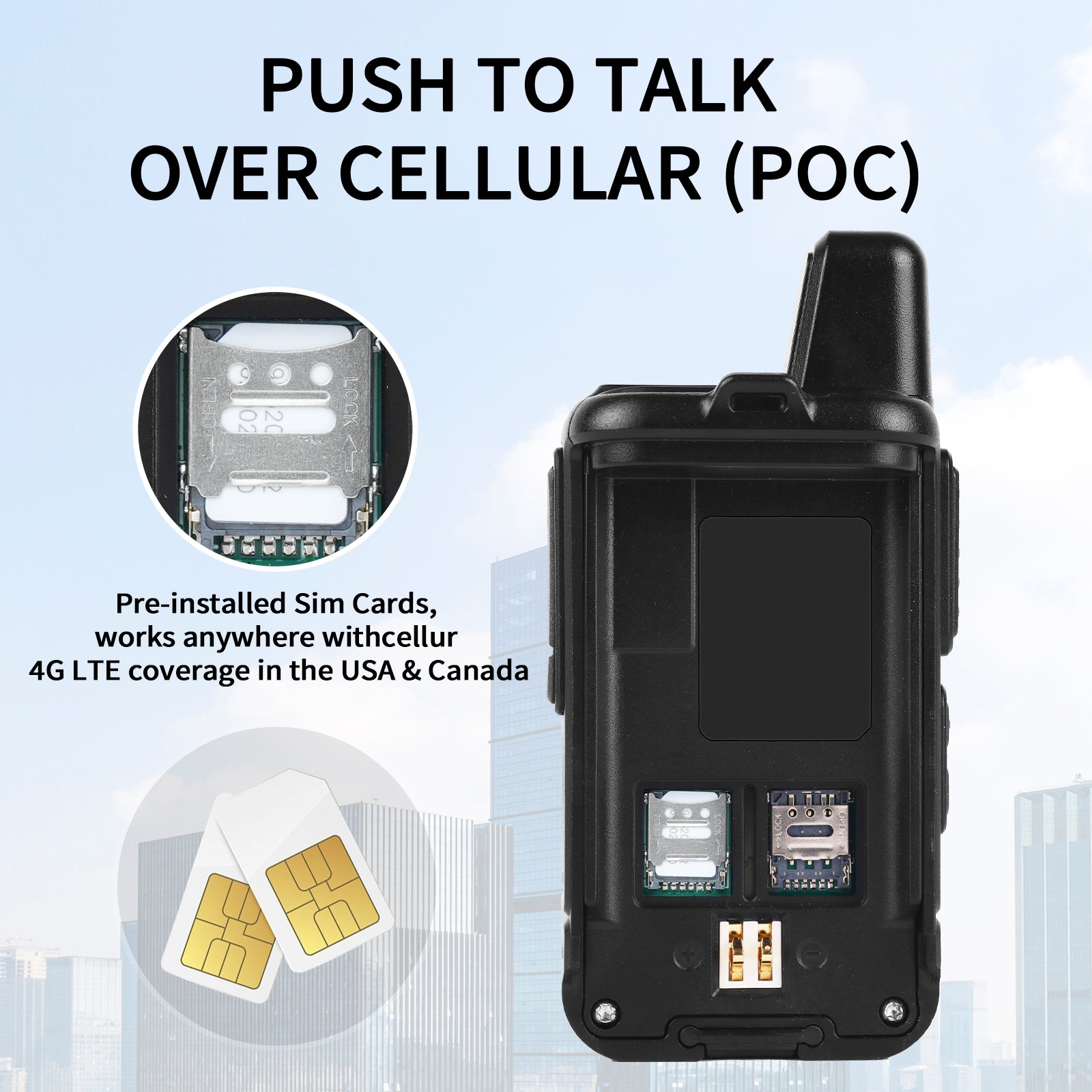 TIDRADIO TD‑M15 Global Cat‑1 POC Radio with 1‑Year SIM Card – 4G LTE Walkie Talkie, 5000‑Mile Long‑Range IP67 Waterproof PTT Radio for Hiking, Camping & Outdoor Security