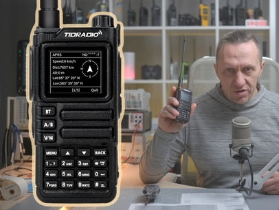 TIDRADIO TD H9 10 Watt GPS APRS Ham GRMS Radio Bluetooth Connectivity Wireless Programming Frequency Spectrum Analysis SMS NOAA Weather Receiver Handheld UHF VHF AM FM Two Way Radio