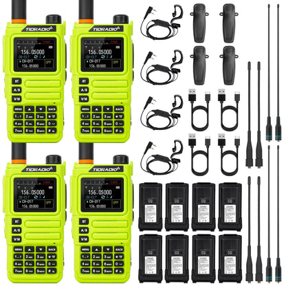 TIDRADIO TD H9 10 Watt GPS APRS Unlocked GMRS Ham Radio Multi Band Capable Bluetooth Connectivity Wireless Programming Frequency Spectrum Analysis SMS Message Text NOAA Weather Receiver Handheld Two Way Radio