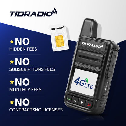 TIDRADIO TD‑M15 Global Cat‑1 POC Radio with 1‑Year SIM Card – 4G LTE Walkie Talkie, 5000‑Mile Long‑Range IP67 Waterproof PTT Radio for Hiking, Camping & Outdoor Security