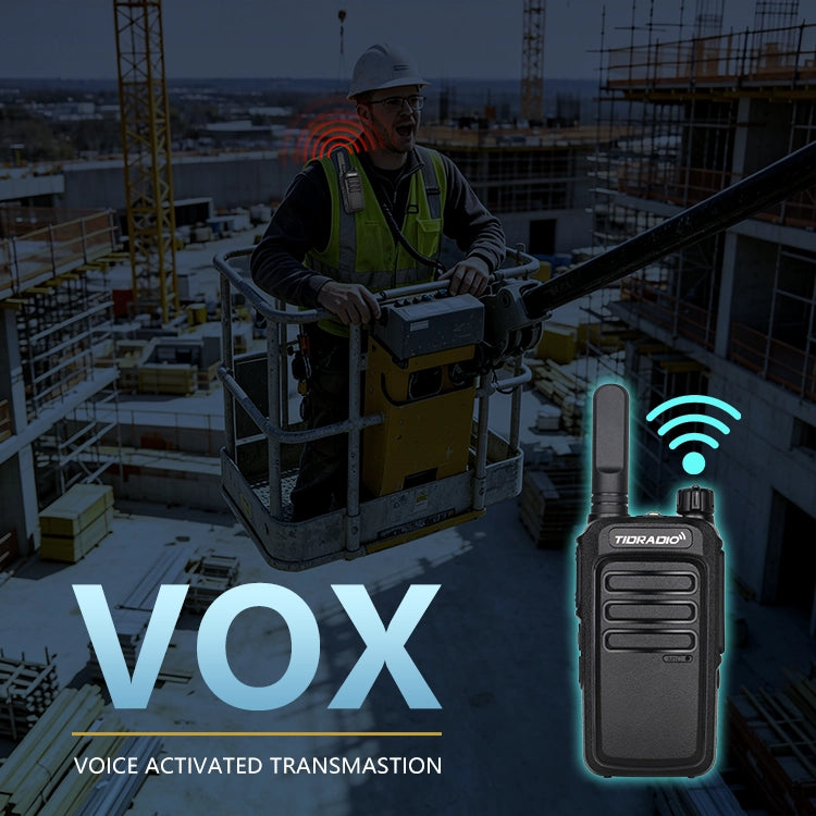 TD M7 AI Noise Canceling Bluetooth Walkie Talkie FRS PMR446 Long Range Two Way Radio with VOX Rugged Drop Resistant Design Loud Audio for Construction Warehouse School Security