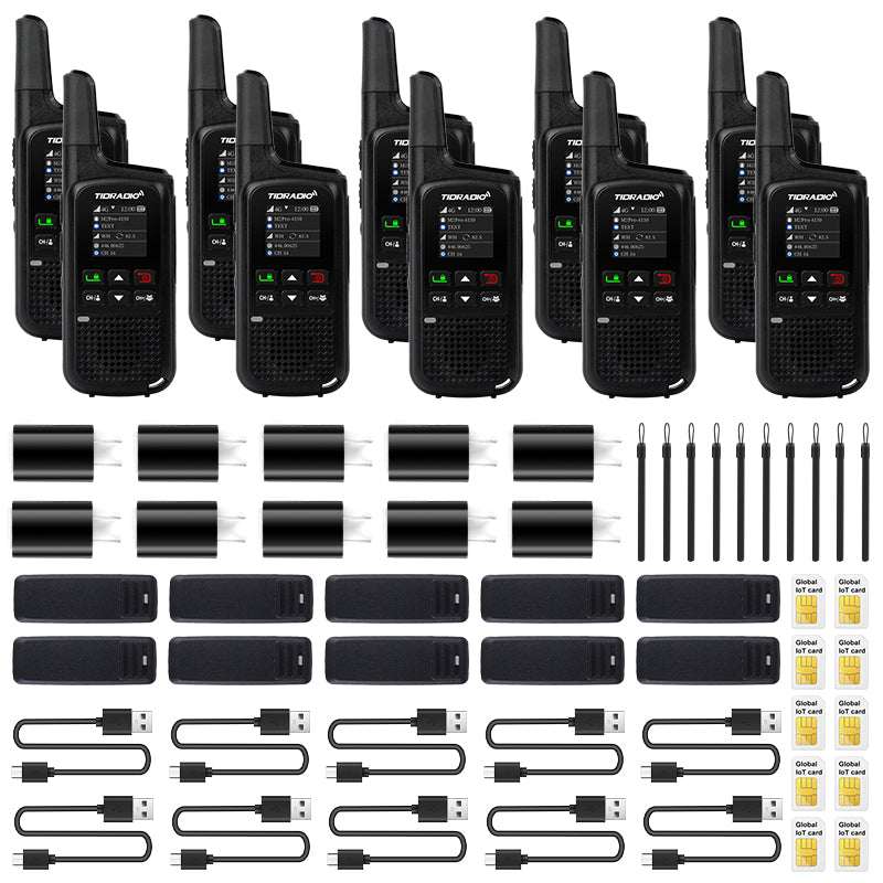 TIDRADIO 2w TD-M2 PRO Unlocked Global Walkie Talkie Long Range 4G LTE Cellular Network PoC Radios  FRS  Dual Mode Standby PTT Free SIM Card Platform Odmaster Comlins