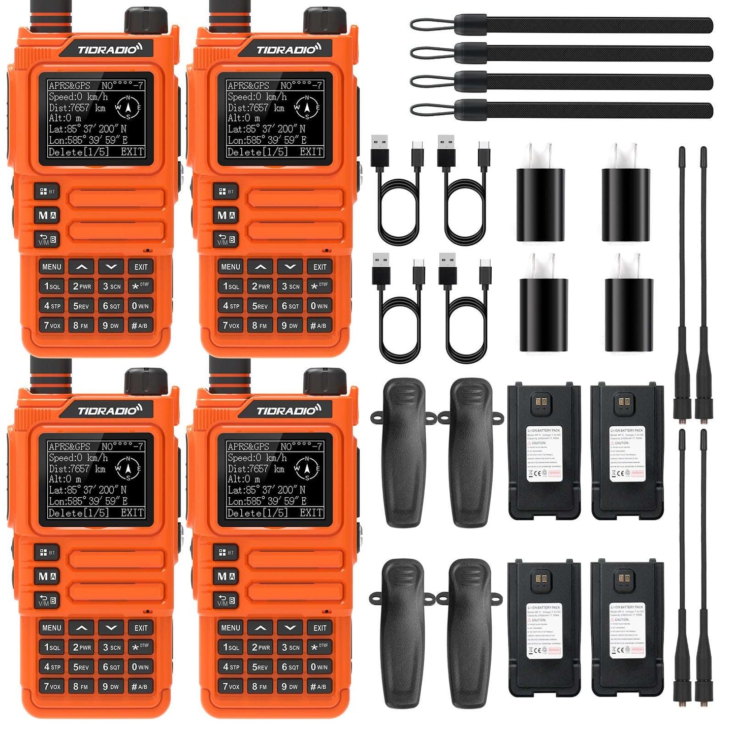 TIDRADIO TD H9 10W APRS GPS UHF VHF AM FM Handheld Radio Wireless Programming SMS Text HAM GMRS Long Range Walkie Talkie Orange
