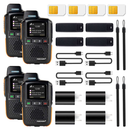 TIDRADIO TD M13 Global 4G LTE PoC Walkie Talkies Unlimited Range Nationwide PTT Two Way Radios with SIM Card