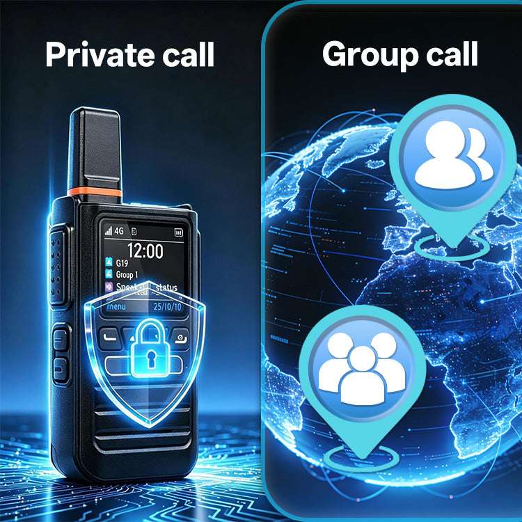 TIDRADIO Rapid Global PTT Walkie Talkies Unlimited Range TD G19 Bluetooth PoC Radios Long Range AI Noise Cancelling 4G LTE Two Way Radios Long Distance 6000 Plus Miles for Family Logistics Company with SIM Card