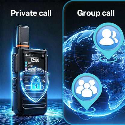 TIDRADIO Rapid Global PTT Walkie Talkies Unlimited Range TD G19 Bluetooth PoC Radios Long Range AI Noise Cancelling 4G LTE Two Way Radios Long Distance 6000 Plus Miles for Family Logistics Company with SIM Card