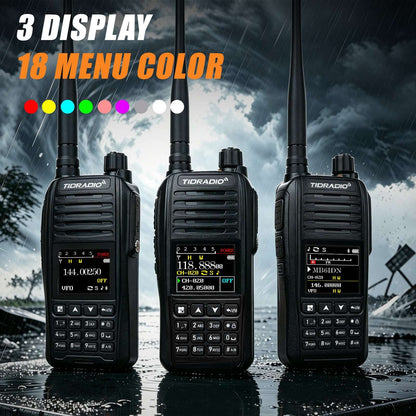 TIDRADIO TD-638 10W IP67 Waterproof Long Range Ham Radio GPS APRS Bluetooth APP Programming UHF VHF GMRS Walkie Talkie