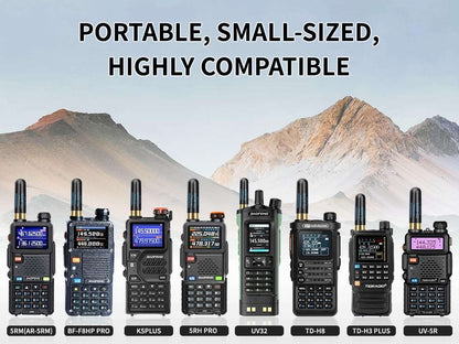 TIDRADIO TD-805S Ham Short Antenna 1.96inch Enhanced Ver. Long Range Dual Band VHF/UHF 144/430Mhz for UV-5R mini 5RM BF-F8HP Pro TD-H8,TD-H3 Plus,5RH Pro,DM32,BAOFENG Accessories, SMA-F, 2Pack