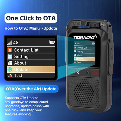 TIDRADIO TD G100 Global POC Radio with 1‑Year SIM Card – 4G LTE Walkie Talkie, 6000‑Mile Long‑Range IP67 Waterproof PTT Radio with free app odmaster