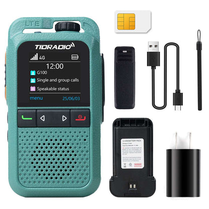TIDRADIO TD G100 LifeTime Global 4G LTE PoC Walkie Talkies Unlimited Range Nationwide PTT Two Way Radios with SIM Card