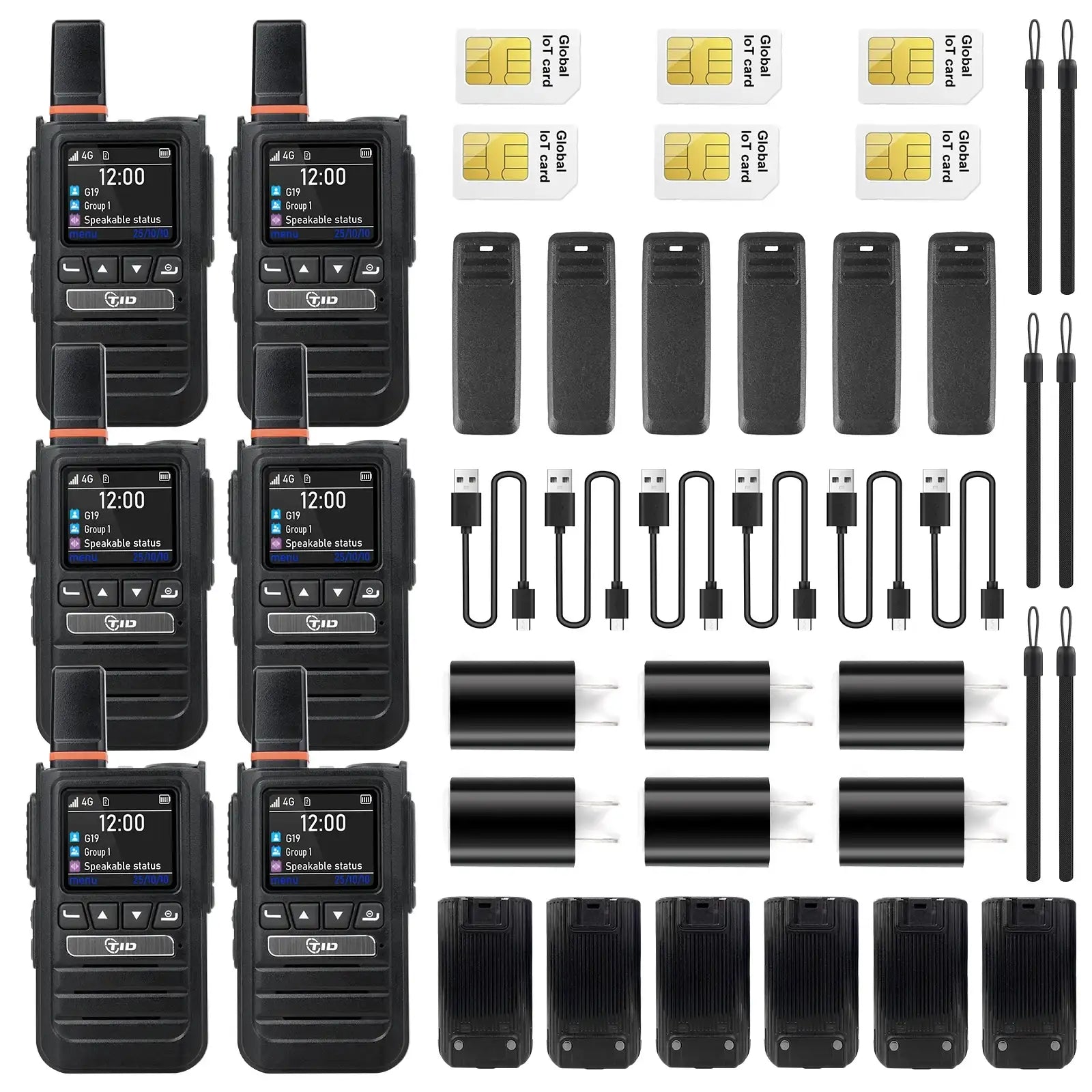 TIDRADIO TD G19 4G LTE PoC Radio Bluetooth AI Noise Cancelling Long Range Global Push to Talk Walkie Talkie Unlimited Range Two Way Radio for Family Security Logistics Business Communication
