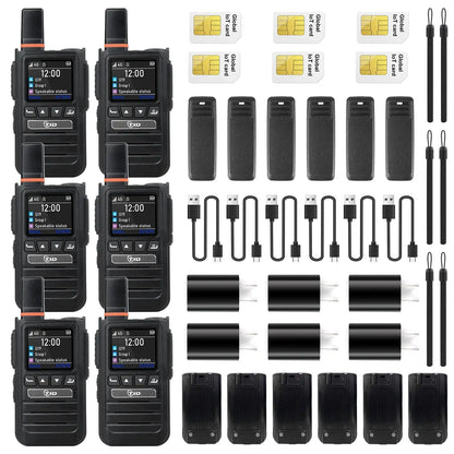 TIDRADIO TD G19 4G LTE PoC Radio Bluetooth AI Noise Cancelling Long Range Global Push to Talk Walkie Talkie Unlimited Range Two Way Radio for Family Security Logistics Business Communication