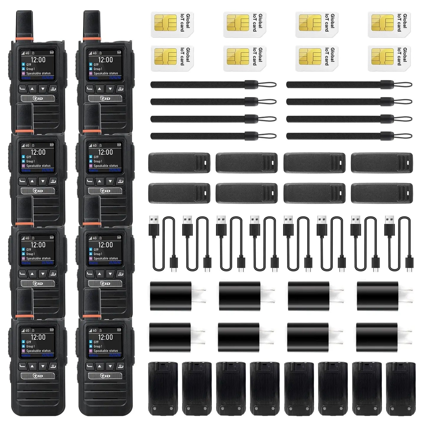 TIDRADIO TD G19 4G LTE PoC Radio Bluetooth AI Noise Cancelling Long Range Global Push to Talk Walkie Talkie Unlimited Range Two Way Radio for Family Security Logistics Business Communication