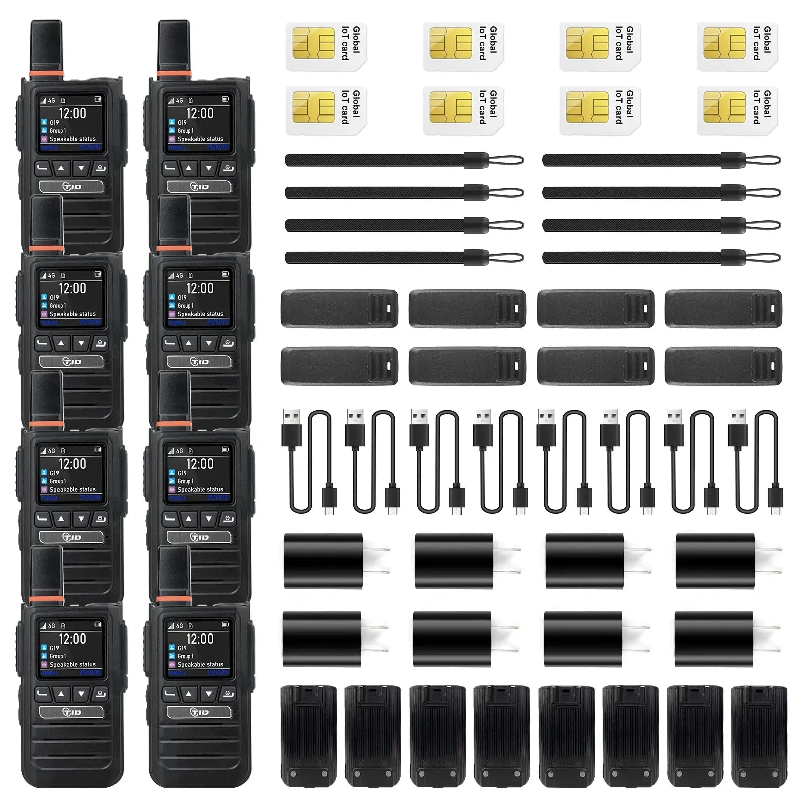 TIDRADIO TD G19 4G LTE PoC Radio Bluetooth AI Noise Cancelling Long Range Global Push to Talk Walkie Talkie Unlimited Range Two Way Radio for Family Security Logistics Business Communication