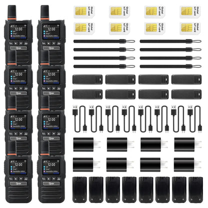 TIDRADIO TD G19 4G LTE PoC Radio Bluetooth AI Noise Cancelling Long Range Global Push to Talk Walkie Talkie Unlimited Range Two Way Radio for Family Security Logistics Business Communication