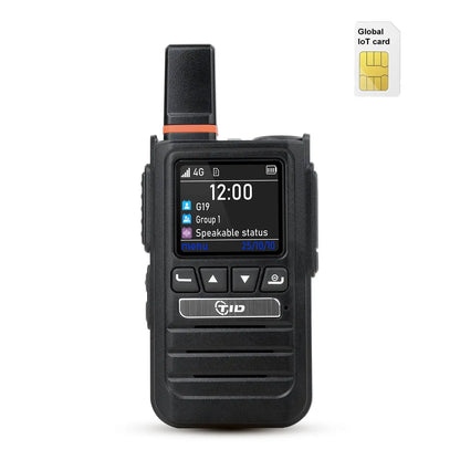 TIDRADIO TD G19 4G LTE PoC Radio Bluetooth AI Noise Cancelling Long Range Global Push to Talk Walkie Talkie Unlimited Range Two Way Radio for Family Security Logistics Business Communication