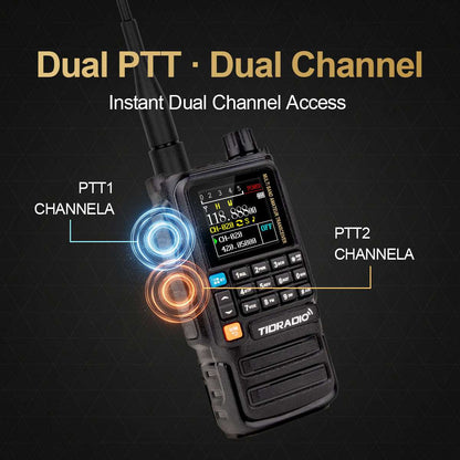 TIDRADIO TD-H3 SE 5w Mini Ham Radio GMRS Long Range Handheld Two Way Radio NOAA Weather Rechargeable Walkie Talkies Dual PTT APP Programming USB-C Charging