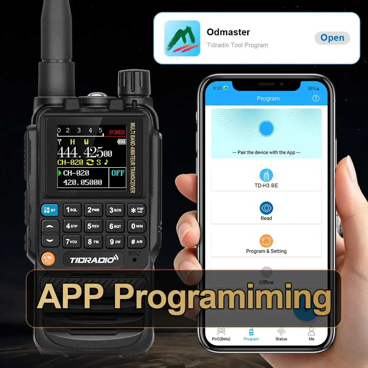TIDRADIO TD-H3 SE Mini Ham Radio GMRS Long Range Handheld Two Way Radio NOAA Weather Rechargeable Walkie Talkies Dual PTT APP Programming USB-C Charging