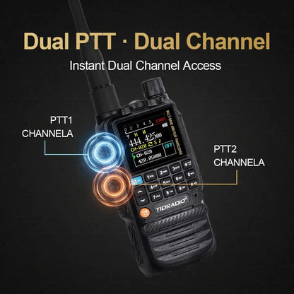 TIDRADIO TD-H3 SE Mini Ham Radio GMRS Long Range Handheld Two Way Radio NOAA Weather Rechargeable Walkie Talkies Dual PTT APP Programming USB-C Charging
