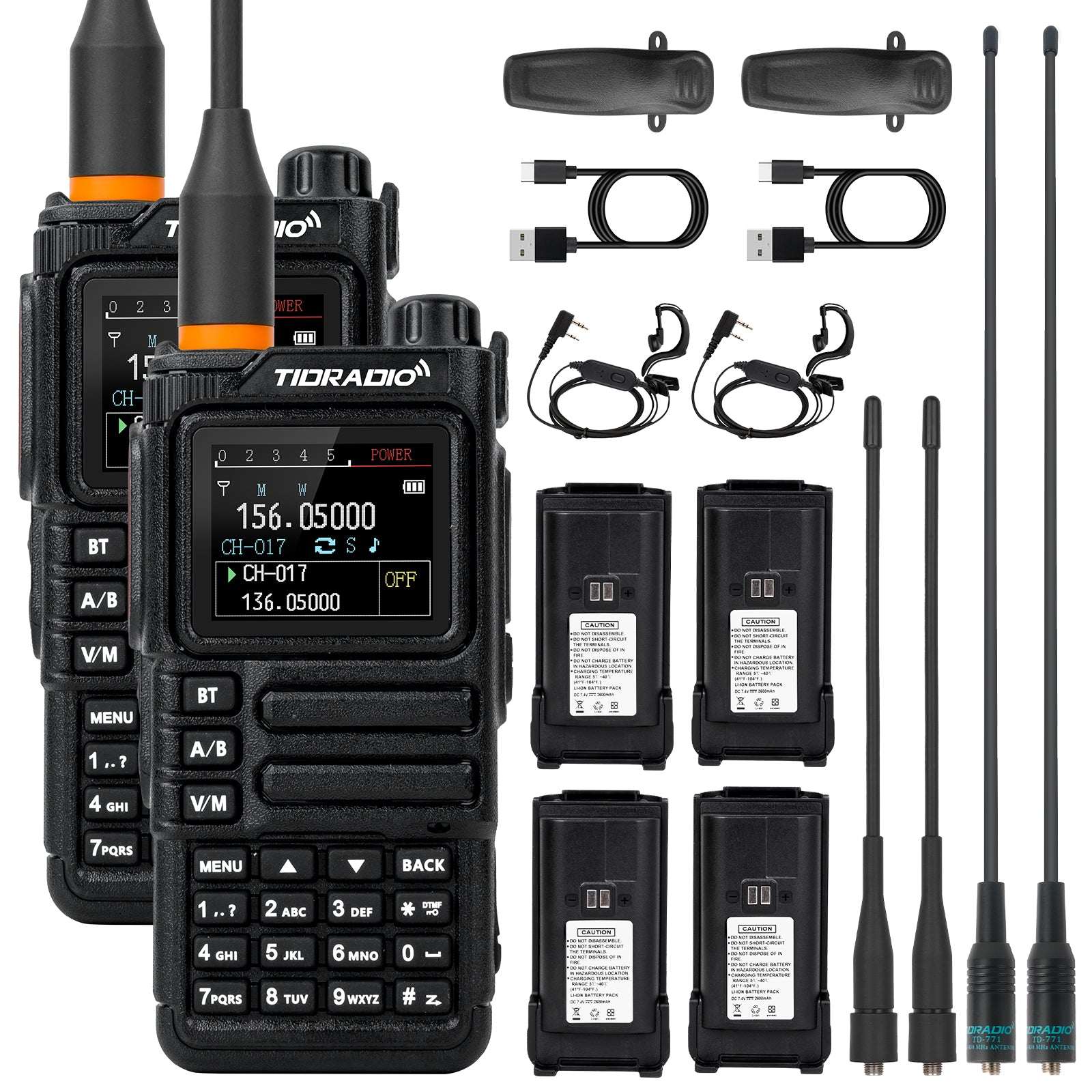 TIDRADIO TD H9 10 Watt GPS APRS Unlocked GMRS Ham Radio Multi Band Capable Bluetooth Connectivity Wireless Programming Frequency Spectrum Analysis SMS Message Text NOAA Weather Receiver Handheld Two Way Radio