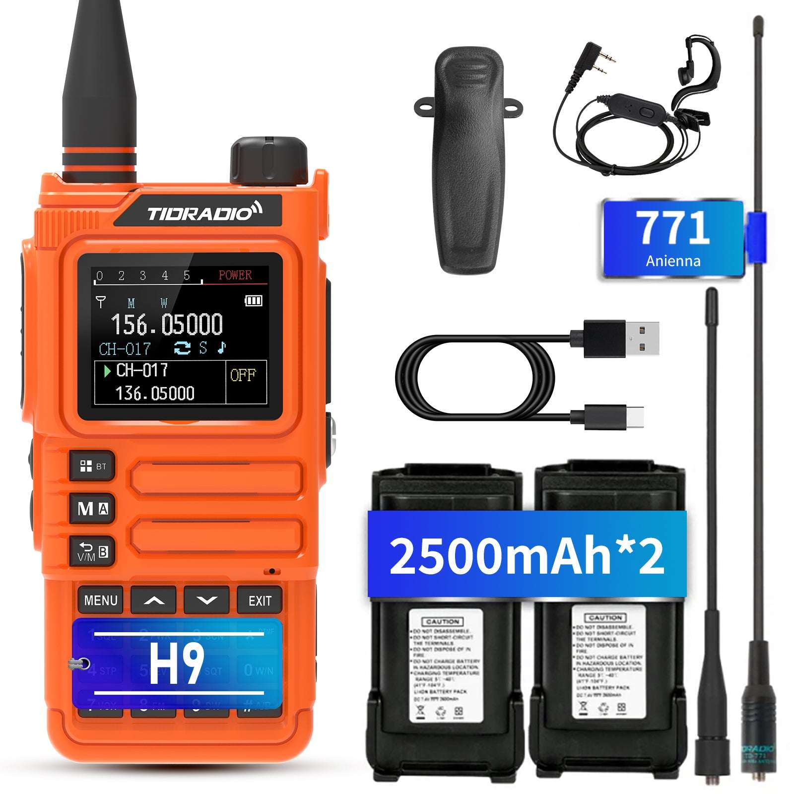 TIDRADIO TD H9 10W APRS GPS Ham GMRS Radio 2 Pack 4 Pack Walkie Talkie tidradio-td-h9-10w-aprs-gps-ham-gmrs-radio-2-pack-4-pack-walkie-talkie