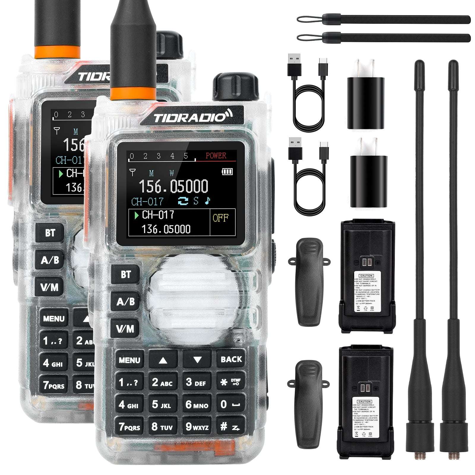 TIDRADIO TD-H9 10W Walkie-Talkies UHF VHF APRS & GPS RADIO, Spectrum Analyzer, 128MB Large Memory, SMS Texting, Customizable Screen, Global Repeater Compatible, Bluetooth, AM Airband, Programmable, Long-Range, Upgradable Firmware