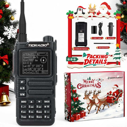 TIDRADIO TD-H9 10W UHF VHF APRS & GPS Tracker, Spectrum Analyzer, 128MB Large Memory, SMS Texting, Customizable Screen, Global Repeater Compatible, Bluetooth, AM Airband, Programmable, Long-Range, Upgradable Firmware