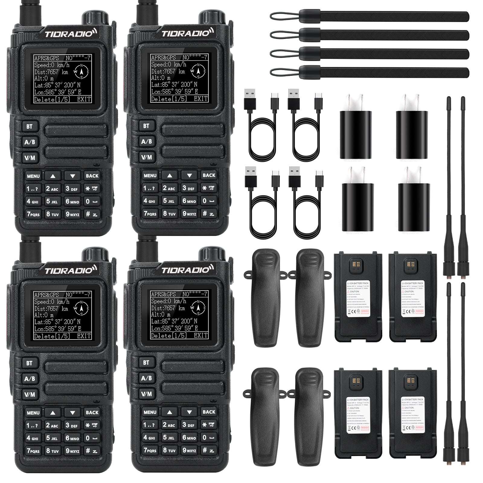 TIDRADIO TD H9 Walkie Talkie 2 Way Radio 10W UHF VHF APRS GPS Spectrum Analyzer 128MB Memory SMS Texting Bluetooth Long Range Programmable