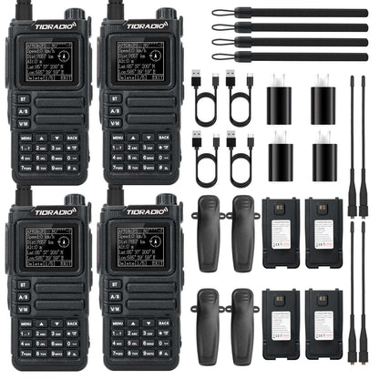 TIDRADIO TD H9 Walkie Talkie 2 Way Radio 10W UHF VHF APRS GPS Spectrum Analyzer 128MB Memory SMS Texting Bluetooth Long Range Programmable