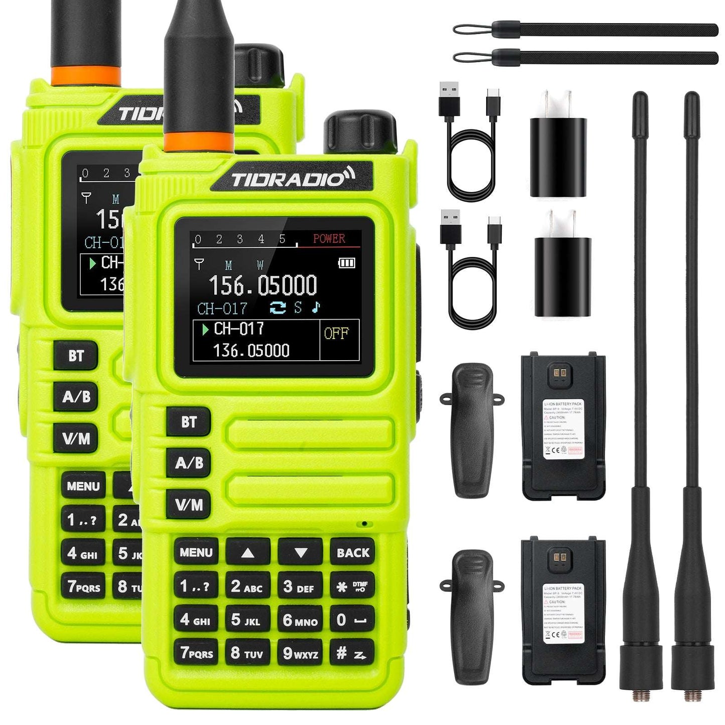 TIDRADIO TD H9 Walkie Talkie  Ham GRMS Unlocked 10W UHF VHF APRS GPS Spectrum Analyzer 128MB Memory SMS Texting Bluetooth Long Range Programmable